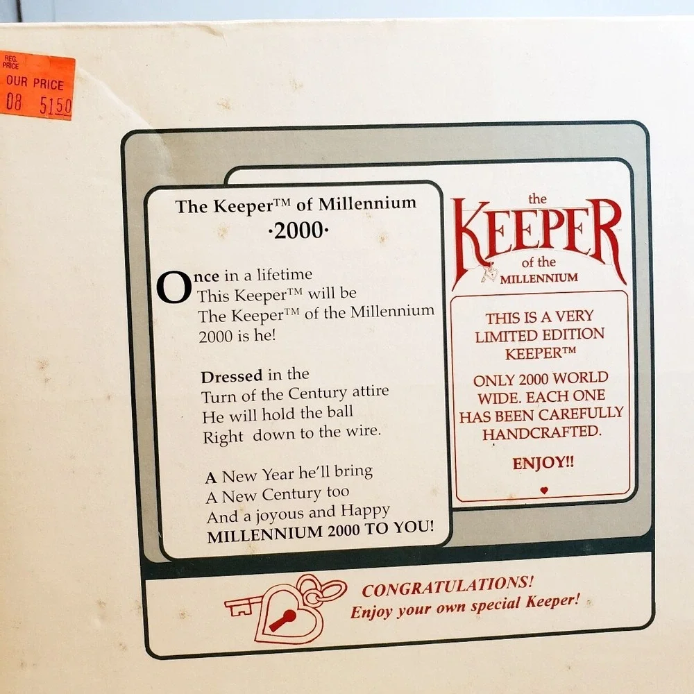 The Keeper Of Millennium 2000 Mantle Desk or Shelf Figurine Shenandoah  NIB